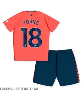 Günstige Everton Ashley Young #18 Auswärts Trikotsatzt Kinder 2023-24 Kurzarm (+ Kurze Hosen)